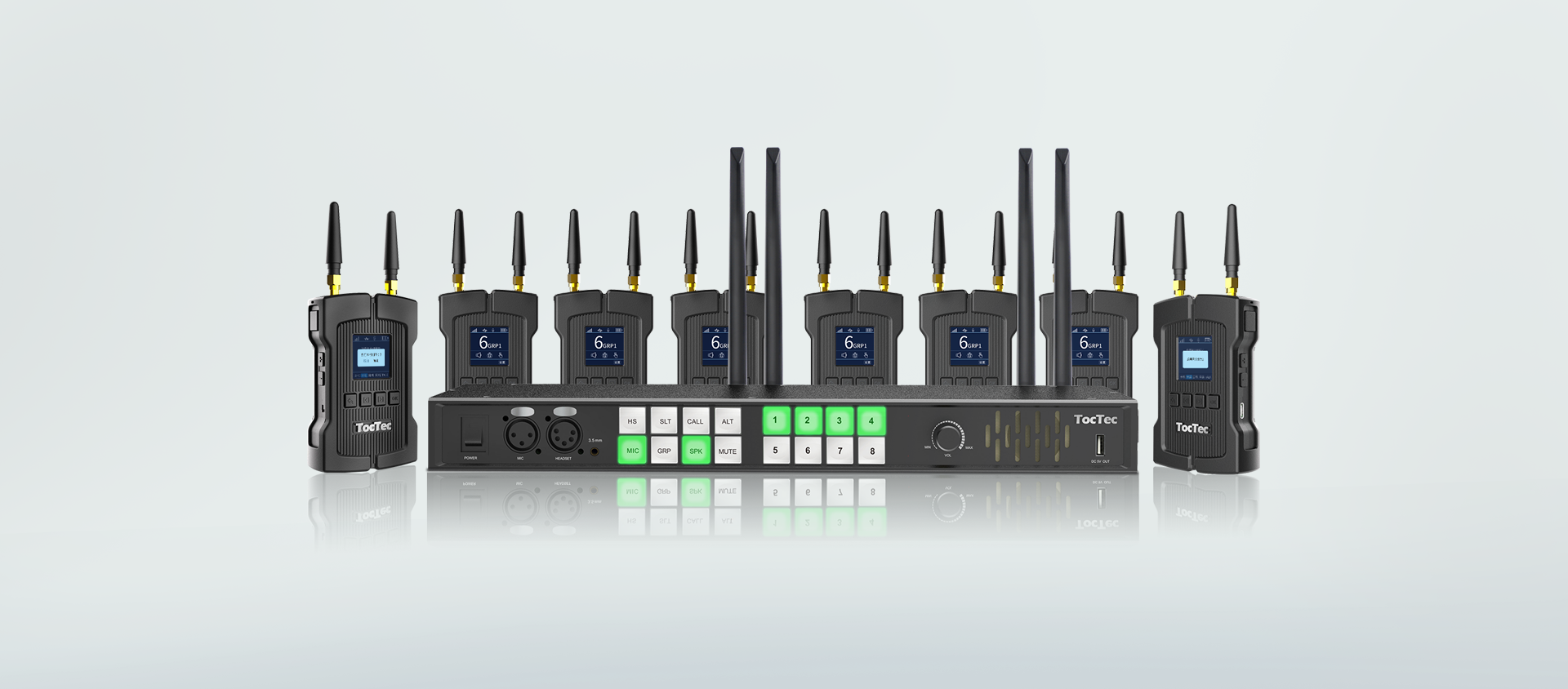 PToc Wireless Multi-Channel Full-Duplex Intercom & Tally System