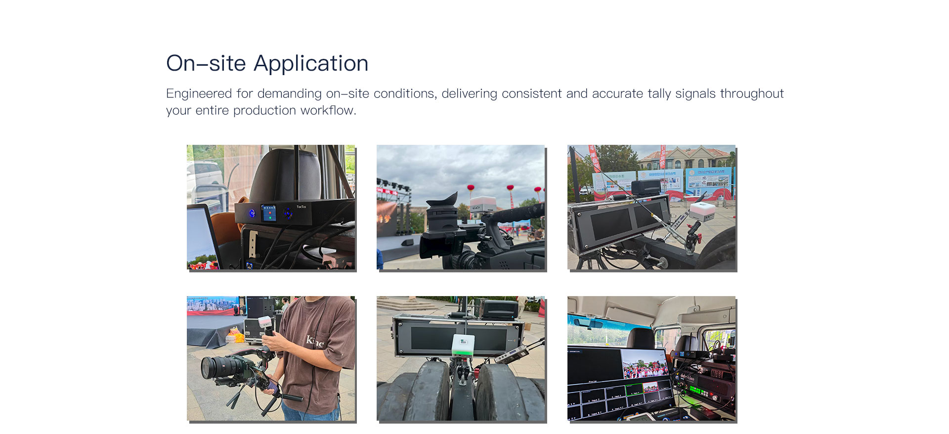 Tally system on-site application